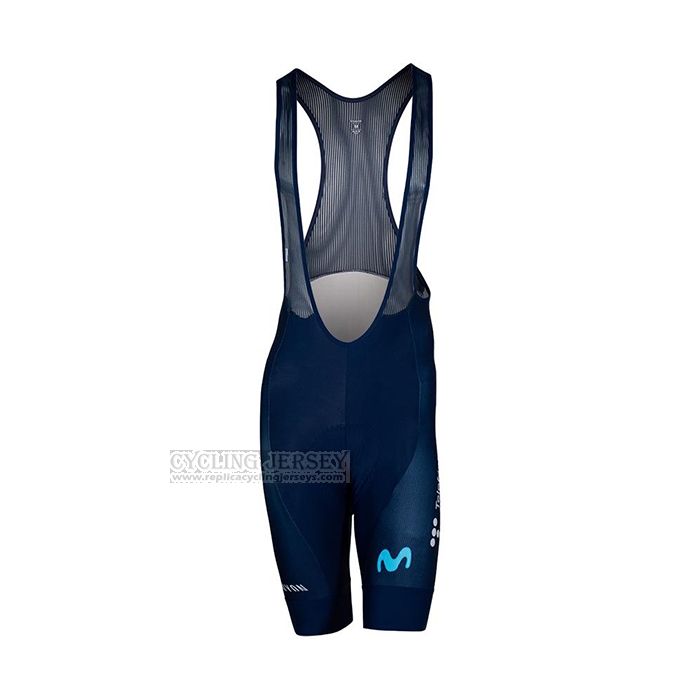 2022 Cycling Jersey Movistar Deep Blue Sky Blue Short Sleeve and Bib Short